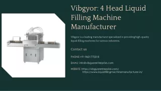 4 Head Liquid Filling Machine Manufacturer, Best 4 Head Liquid Filling Machine M