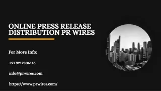 Online Press Release Distribution PR Wires