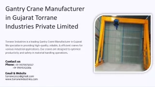 Gantry Crane Manufacturer in Gujarat, Best Gantry Crane Manufacturer in Gujarat