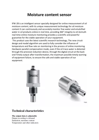 Revolutionize Oil Monitoring: Innovative Oil Sensor Technology