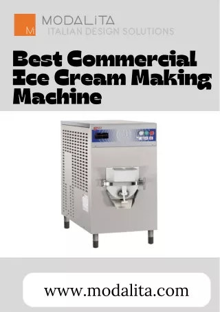 Best Commercial Ice Cream Making Machine