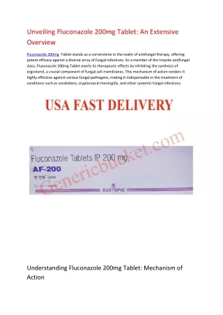 Unveiling Fluconazole 200mg Tablet