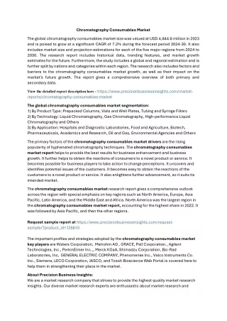 Chromatography Consumables Market Size, Growth Analysis 2024