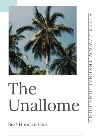 The Unallome - Best hotel in Goa