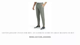 mens cotton joggers