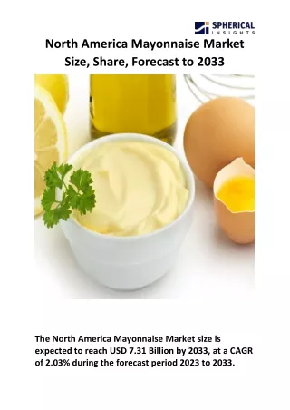 North America Mayonnaise Market Size