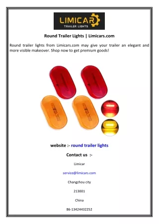 Round Trailer Lights  Limicars.com