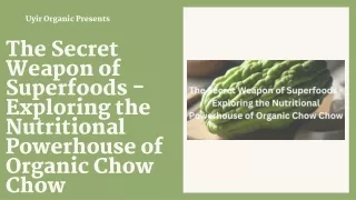The Secret Weapon of Superfoods - Exploring the Nutritional Powerhouse of Organic Chow Chow
