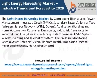 Light Energy Harvesting Market