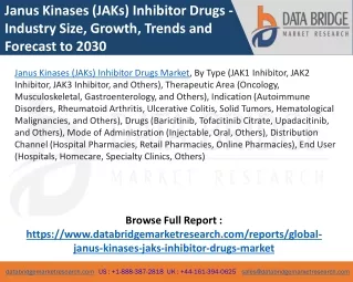 Janus Kinases (JAKs) Inhibitor Drugs Market – Industry Trends and Forecast to 2030