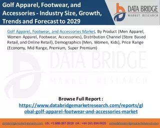 Golf Apparel, Footwear, and Accessories Market – Industry Trends and Forecast to 2029