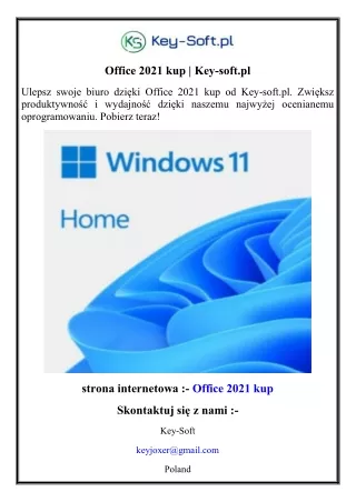 Office 2021 kup  Key-soft.pl