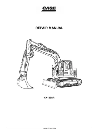 CASE CX135SR CRAWLER EXCAVATOR Service Repair Manual