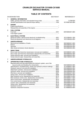 CASE CX180B CRAWLER EXCAVATOR Service Repair Manual