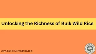 Bulk Wild Rice