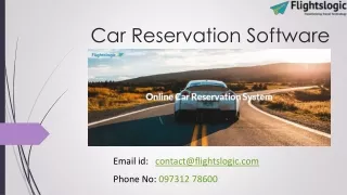 Car Reservation Software