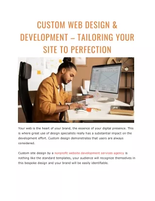 Nonprofit website development services agency