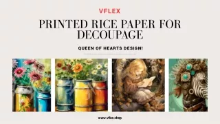 Printed Rice Paper for Decoupage | Queen Of Hearts Design