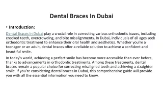 Best Dental Braces In Dubai