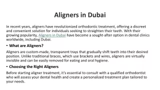 Best Aligners in Dubai