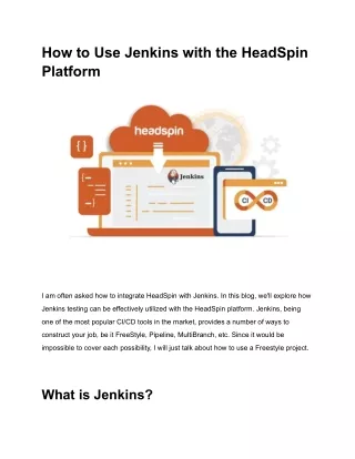 How to Use Jenkins with the HeadSpin Platform