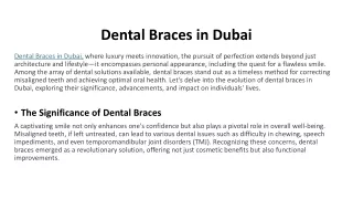 Dental Braces in Dubai