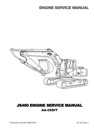 JCB JS460 Engine Isuzu AA-6SD1T Service Repair Manual