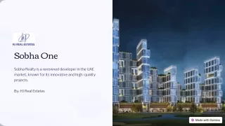 Sobha One Location : Dubai Real Estate