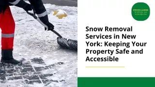 Premier Snow Removal Services in New York for Peace of Mind