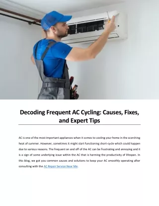 Decoding Frequent AC Cycling: Causes, Fixes, and Expert Tips