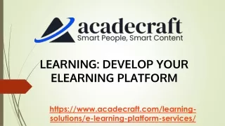 Learning: Develop Your eLearning Platform