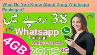 What Do You Know About Zong Whatsapp Packages?