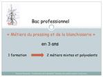 M tiers du pressing et de la blanchisserie