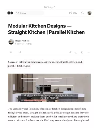 Modular Kitchen Designs - Straight Kitchen | Parallel Kitchen