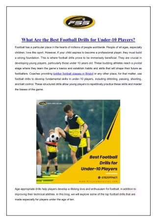 What Are the Best Football Drills for Under-10 Players?