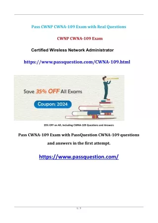 CWNA Certification CWNA-109 Practice Test Questions