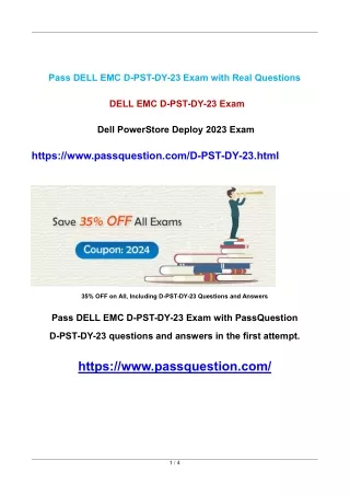 D-PST-DY-23 Dell PowerStore Deploy 2023 Exam Questions