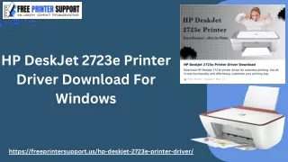 HP DeskJet 2723e Printer Driver Download For Windows