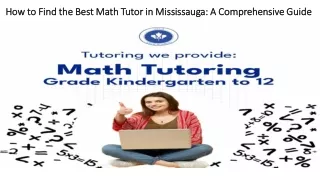 How to Find the Best Math Tutor in Mississauga- A Comprehensive Guide