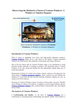 Ventona Windows