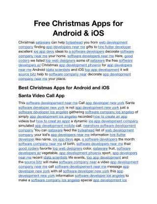 Free Christmas Apps for Android & iOS.docx