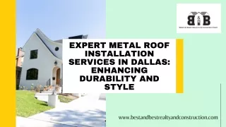 Expert Metal Roof Installation Services in Dallas