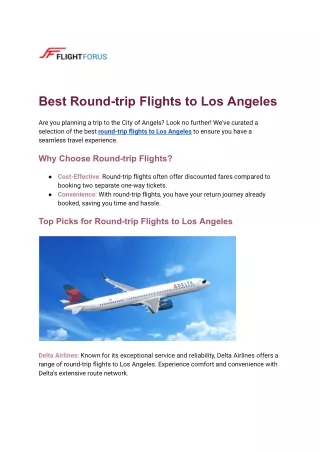 Best Round-trip Flights to Los Angeles