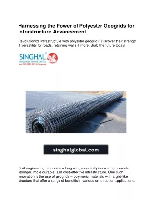 Harnessing the Power of Polyester Geogrids for Infrastructure Advancement