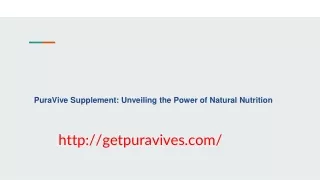 Puravive Reviews: Legit Pills for Weight Loss