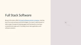 full stack software solution company