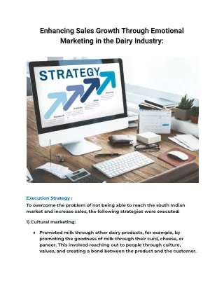 Enhancing Sales Growth Through Emotional Marketing in the Dairy Industry: