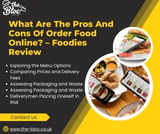 What Are The Pros And Cons Of Order Food Online – Foodies Review