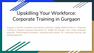 Elevate Your Team: Corporate Training Solutions in Gurgaon