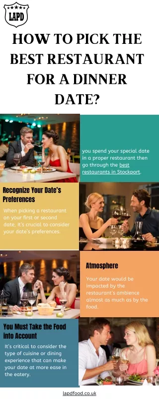 HOW TO PICK THE BEST RESTAURANT FOR A DINNER DATE